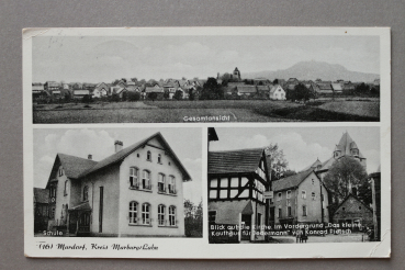 Ansichtskarte AK Mardorf 1964 Schule Kaufhaus für Jedermann Konrad Pietsch Architektur Ortsansicht Hessen